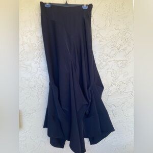 Serge Dana Elegant Black Maxi Skirt made in France